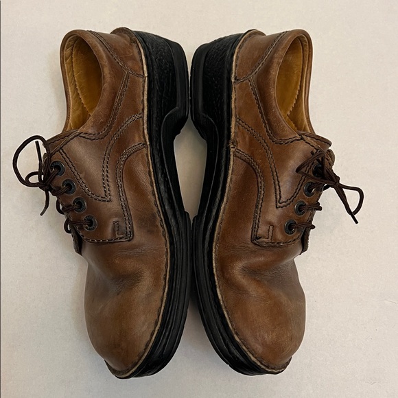 BIRKENSTOCKS BROWN LEATHER VINTAGE OXFORD SHOES - Picture 9 of 16